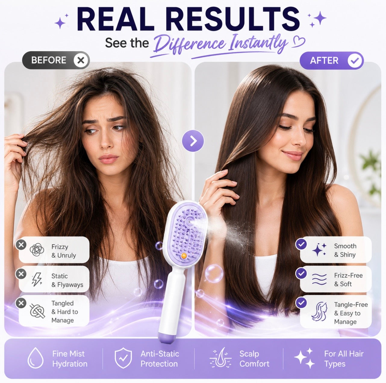 Smart Mist Hair Brush