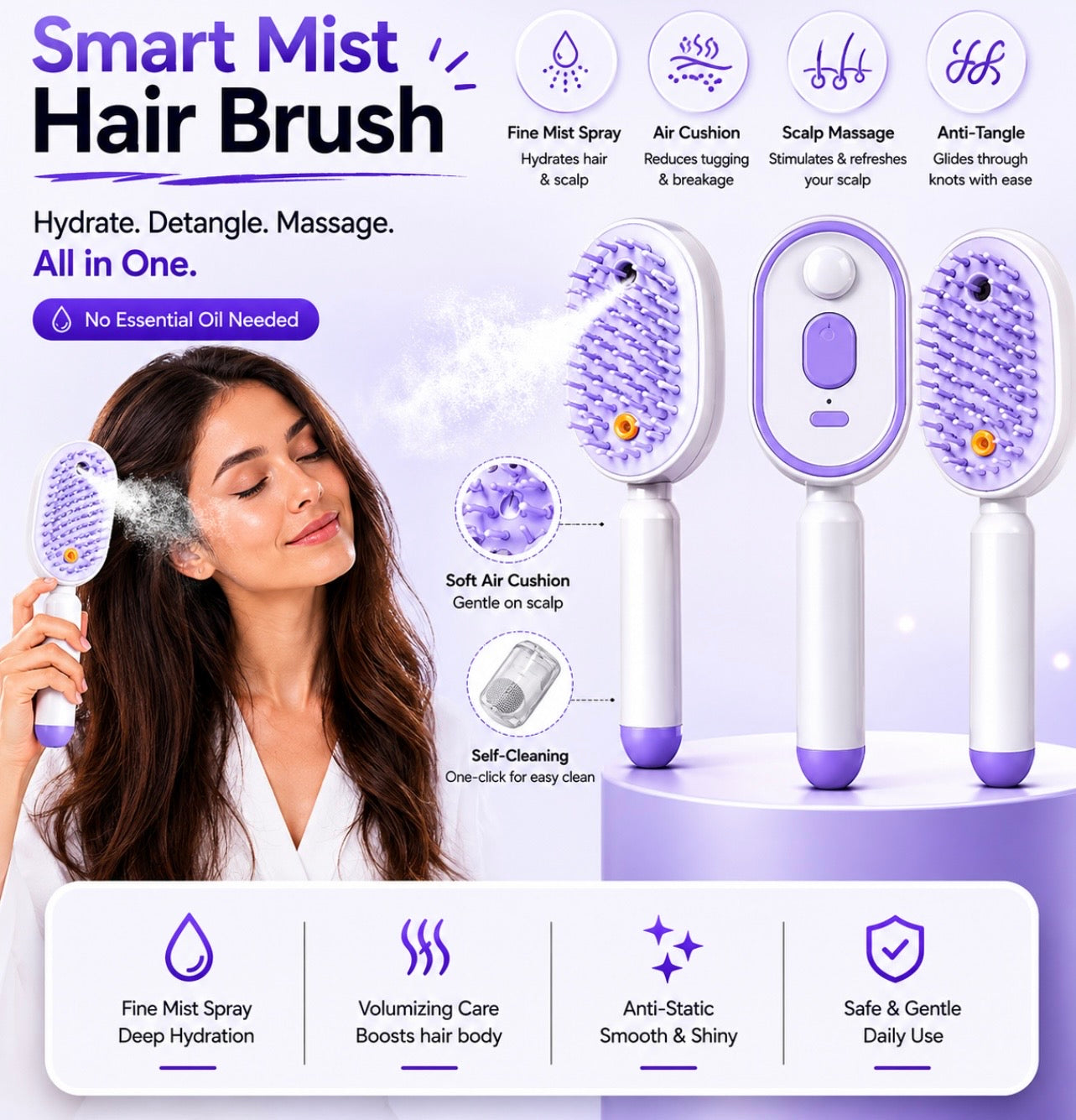 Smart Mist Hair Brush