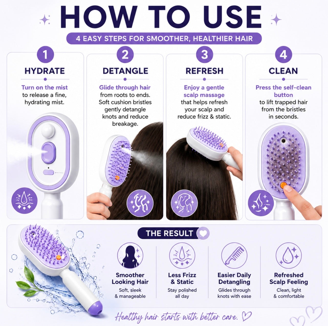 Smart Mist Hair Brush